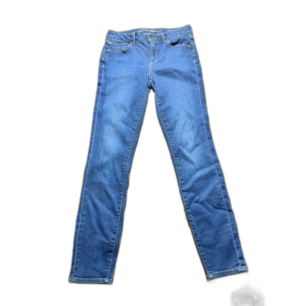 Eddie Bauer Slightly Curvy Skinny Ankle Jeans Womens Stretch Denim
